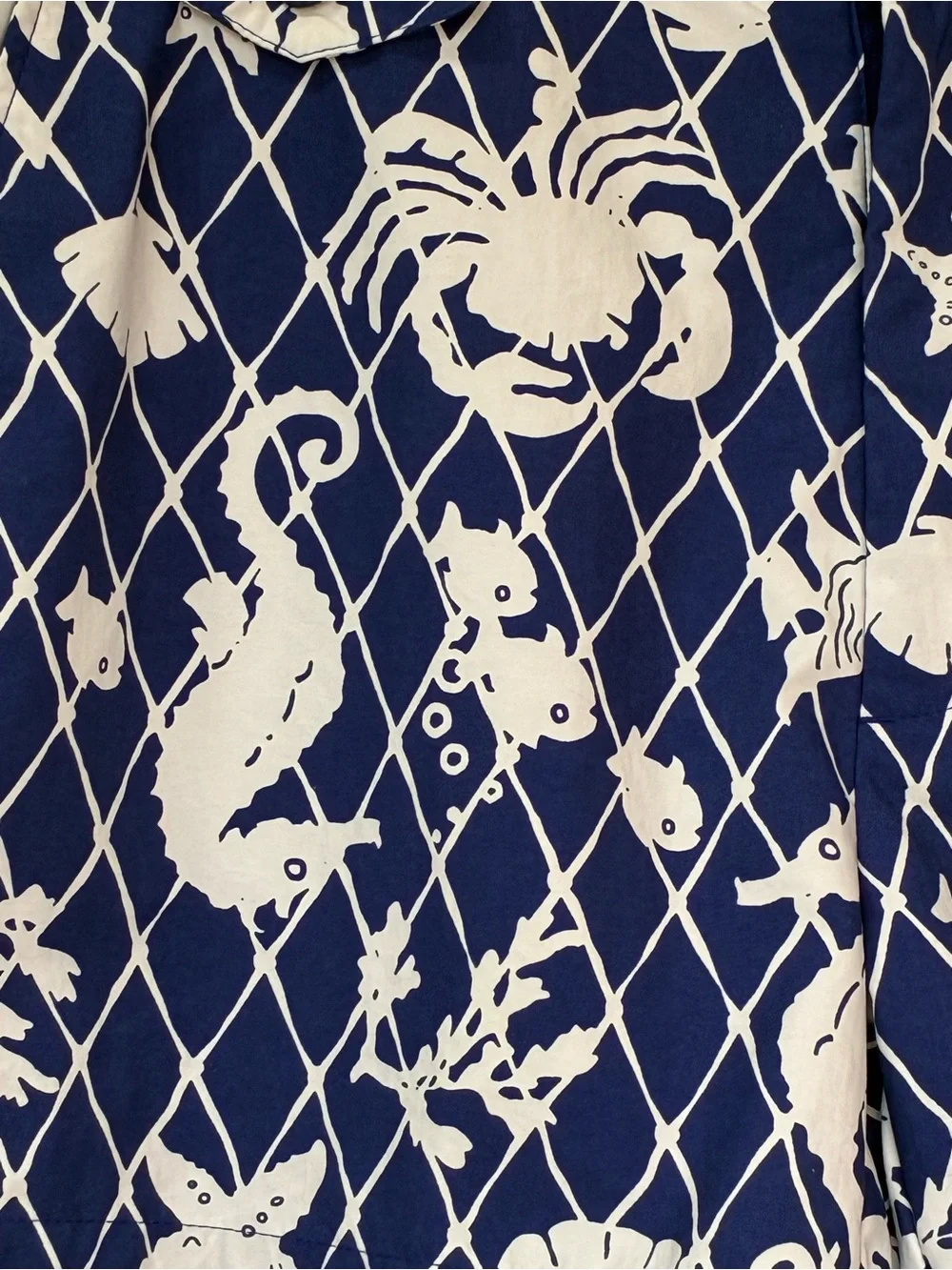 Brooks Brothers Swim Shorts Men’s 33 Blue White Trunks Beach Ocean Surf Seahorse